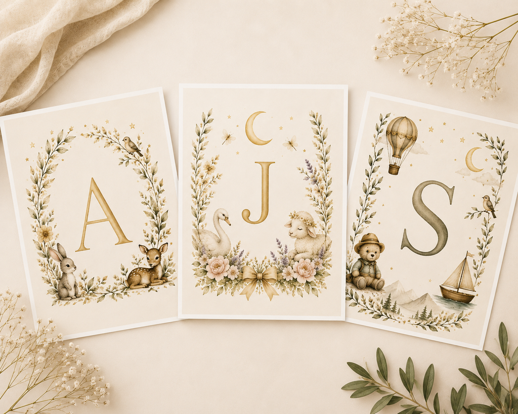 Iniciales Personalizadas — Pack 3 Estilos