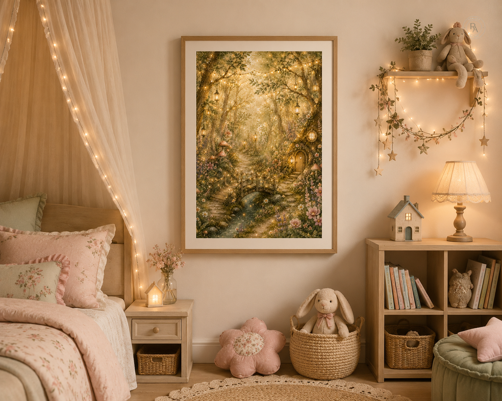 Bosque Encantado: 7 láminas para imprimir en A4 y A3 — Decorá el cuarto con magia y ternura